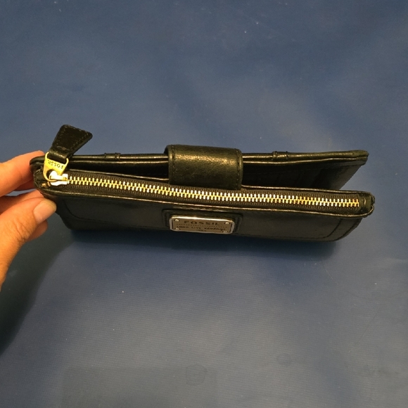 Fossil Black Leather Long Live Vintage Clutch Wallet‎ Organizer - Picture 10 of 10